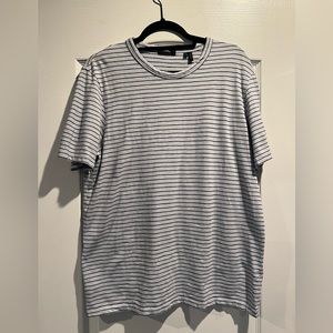 Theory Men’s Blue Striped Crewneck